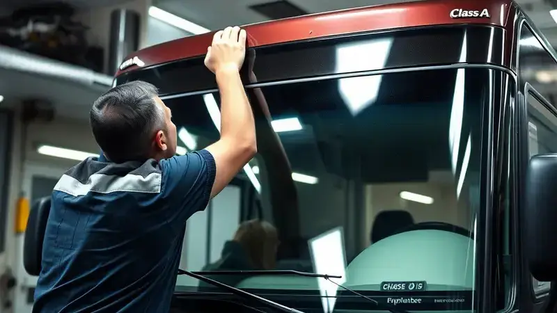 Professional RV windshield replacement service